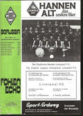 Borussia Monchengladbach v Liverpool 29th March 1978 European Cup Semi Final Official Matchday Programme