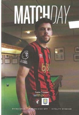 Bournemouth 2025/2026 Official Home Matchday Programmes