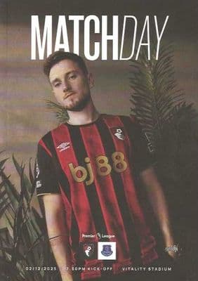 Bournemouth 2025/2026 Official Home Matchday Programmes
