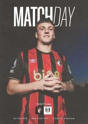 Bournemouth 2025/2026 Official Home Matchday Programmes