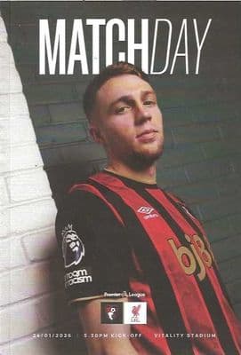 Bournemouth 2025/2026 Official Home Matchday Programmes