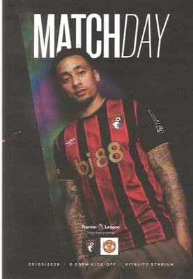 Bournemouth 2025/2026 Official Home Matchday Programmes
