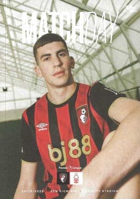 Bournemouth 2025/2026 Official Home Matchday Programmes
