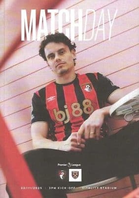 Bournemouth 2025/2026 Official Home Matchday Programmes