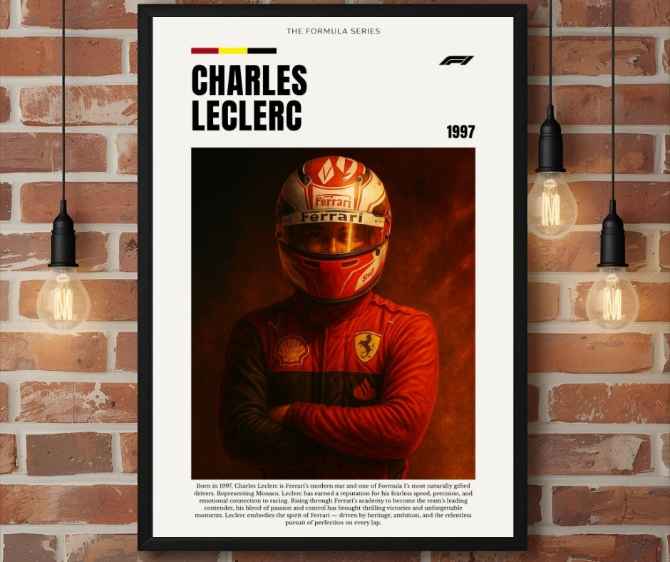 Charles Leclerc Poster - Formula 1 Inspired Print