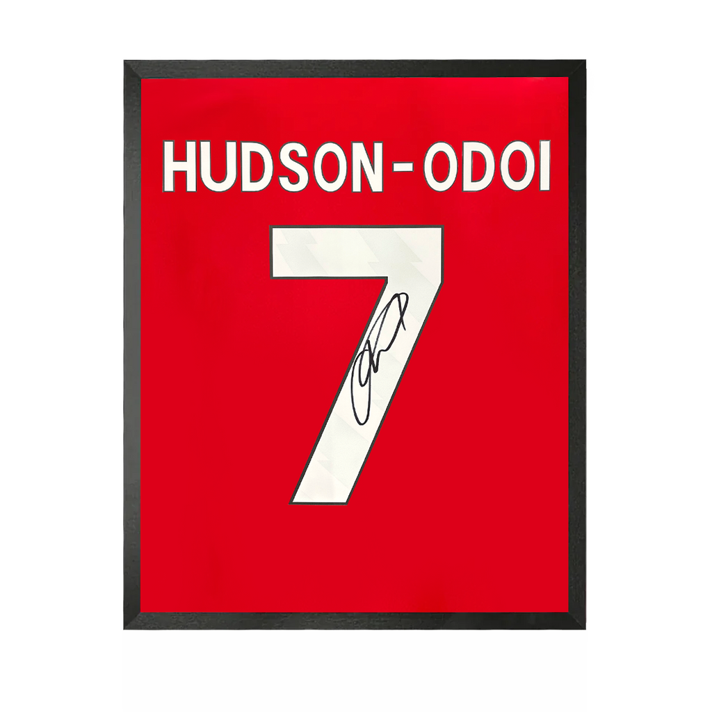 Callum Hudson-Odoi Signed Nottingham Forest Shirt Compact Frame