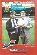 England v Denmark Official Matchday Programme - 21st September 1983