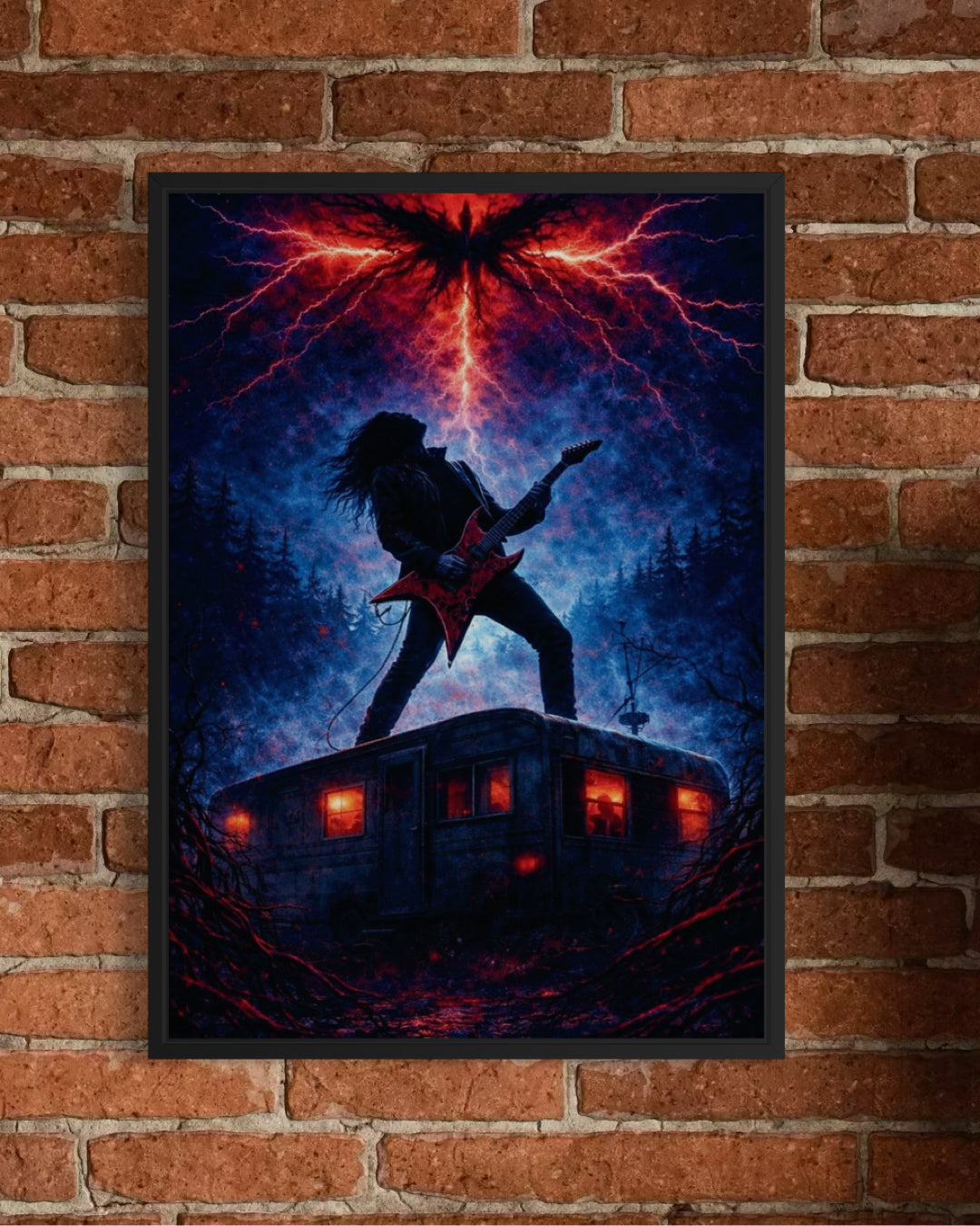 The Guitar Strike - Stranger Things Poster