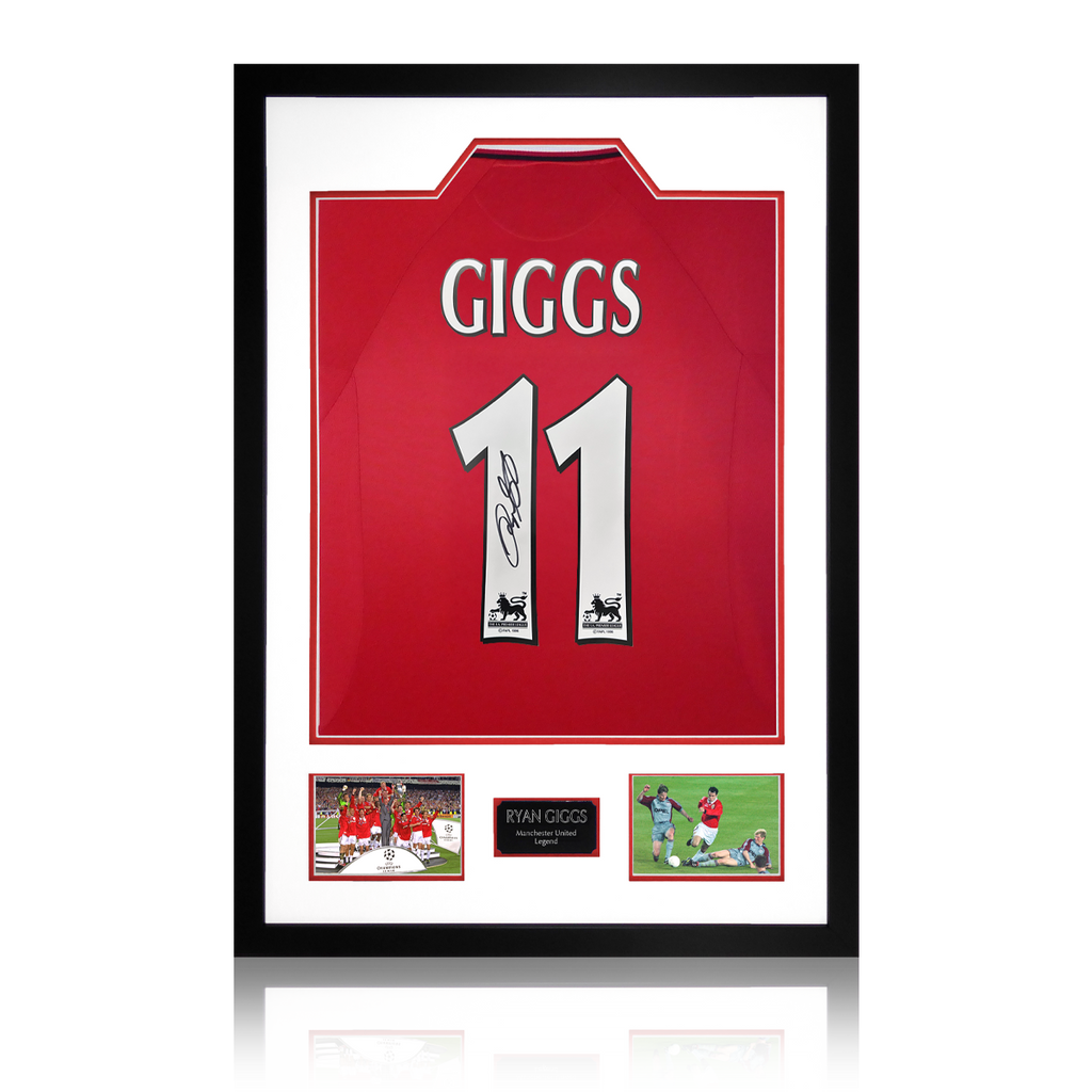 Ryan Giggs Signed Manchester United Shirt Premium Frame