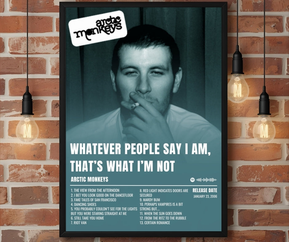 WHATEVER PEOPLE SAY I AM, THAT’S WHAT I’M NOT - Arctic Monkeys Inspired Album Poster