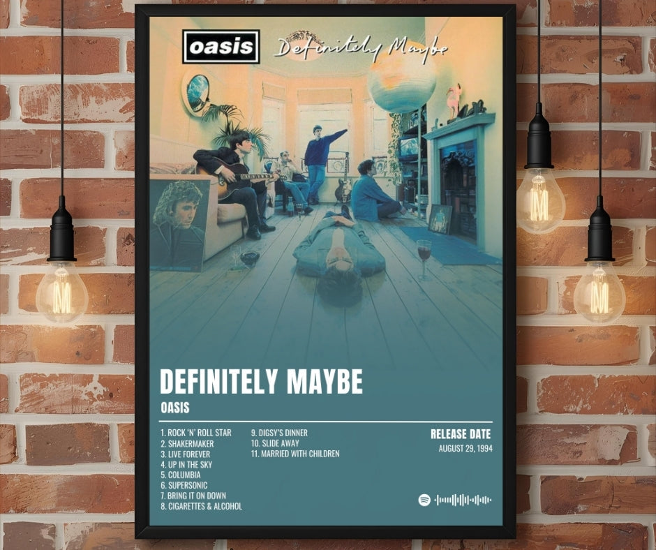 Definitely Maybe - Oasis Inspired Album Poster