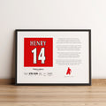 Thierry Henry Stats & Poem Print