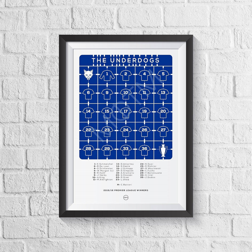 Leicester 'The Underdogs' 2015/2016 Print