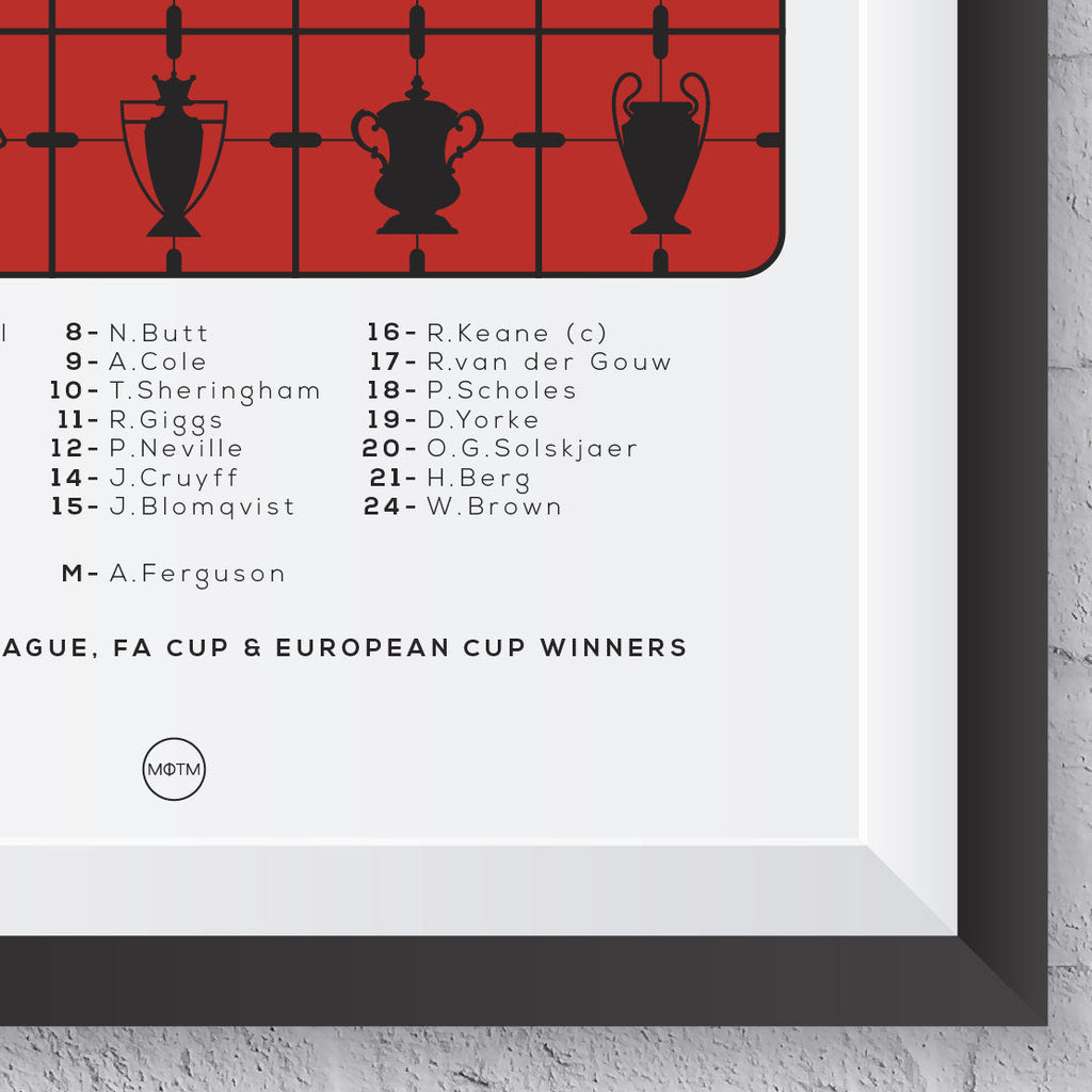 Manchester Reds 'The Red Trebles' 1998/1999 Print