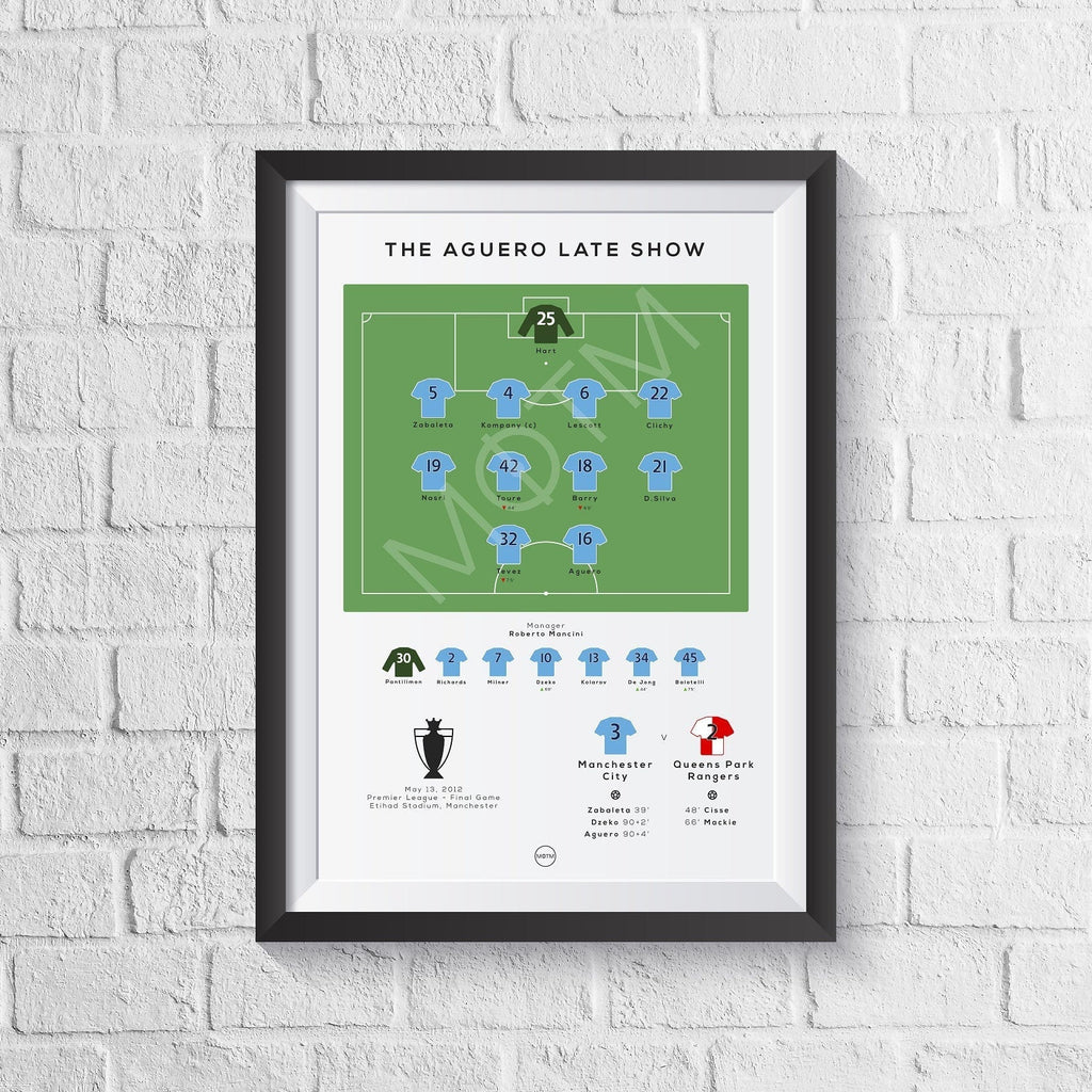 City vs QPR 2012 Premier League Print