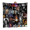 Jimi Hendrix Montage Celebrity Fleece Throw - Large Size 150cm X 150xcm