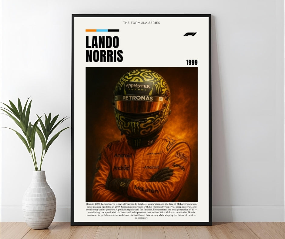 Lando Norris Poster - Formula 1 Inspired Print