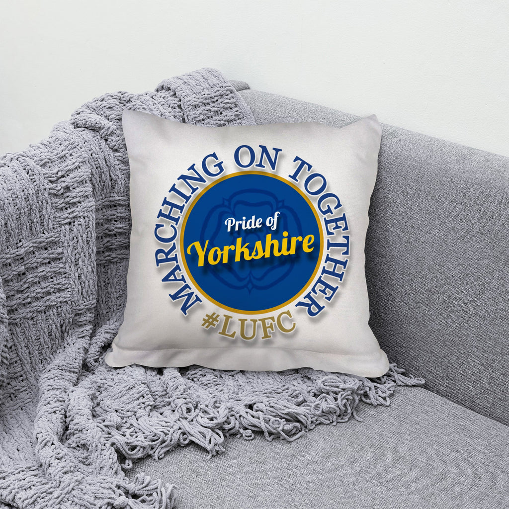 leeds marching on together - Cushion - 10"