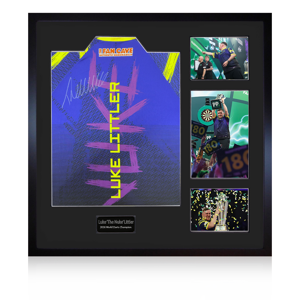 Luke Littler 2026 World Champion Signed Shirt Elite Frame