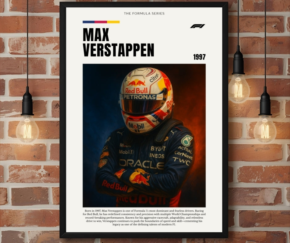 Max Verstappen Poster - Formula 1 Inspired Print