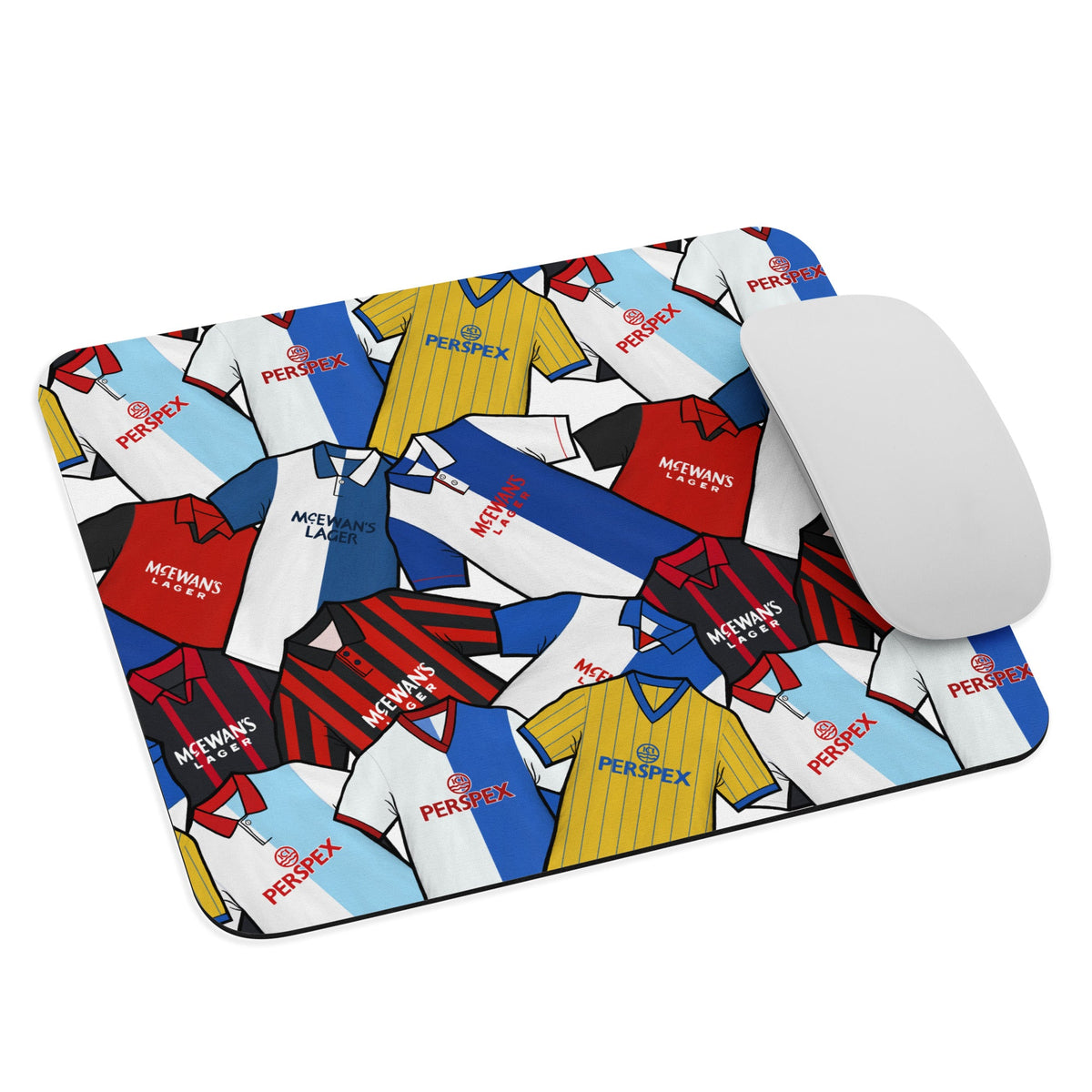 Blackburn Retro Shirts Inspired Football Mouse Pad