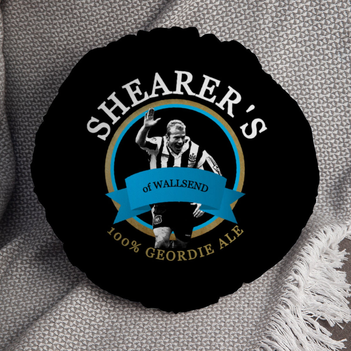Newcastle Alan Shearer - Football Legends - Circle Cushion 14"