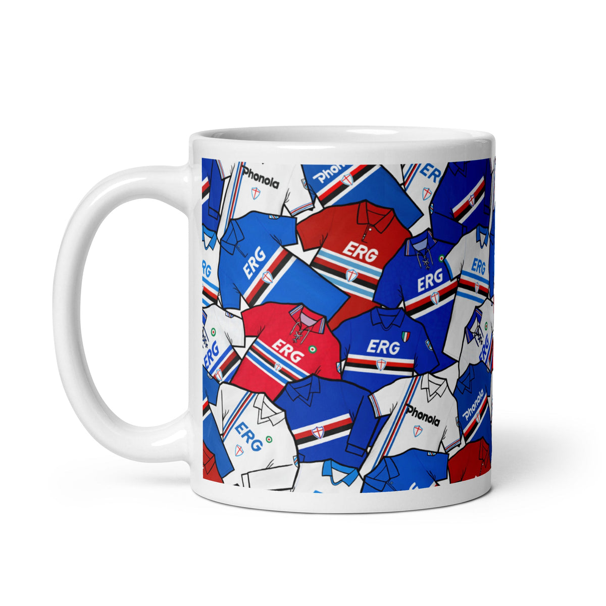 Sampdoria Retro Shirts Collage Ceramic Football Mug