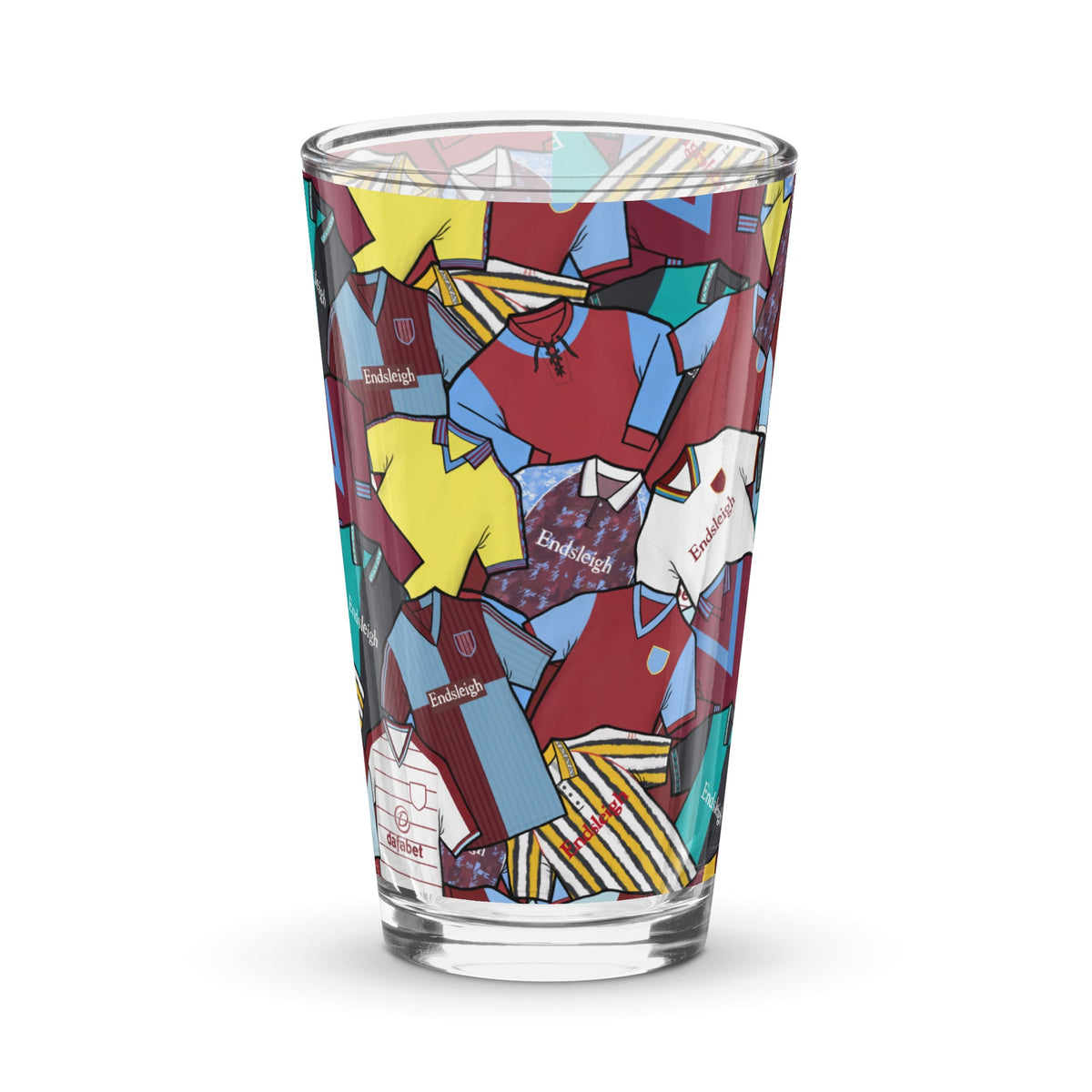 Burnley Retro Inspired Jerseys Shaker Pint Glass