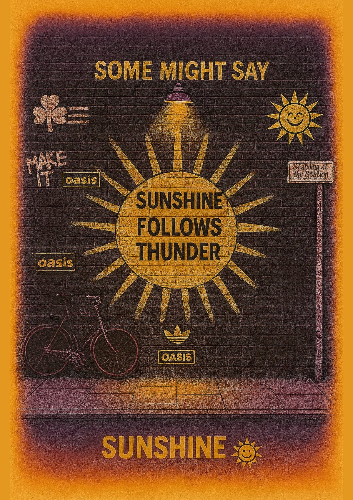 Some Might Say - Oasis Inspired Graffiti Poster