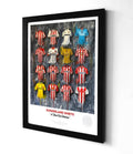 Sunderland A3 Framed Print – Iconic Black Cats Shirt Wall Art