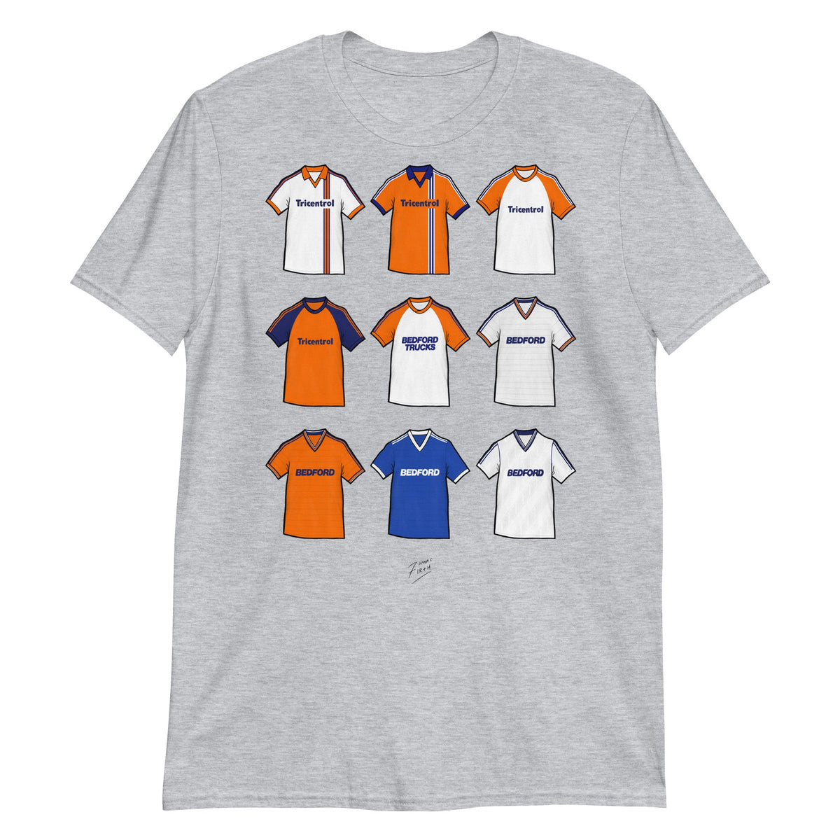 Luton Retro Shirts Illustrated Football T-Shirt