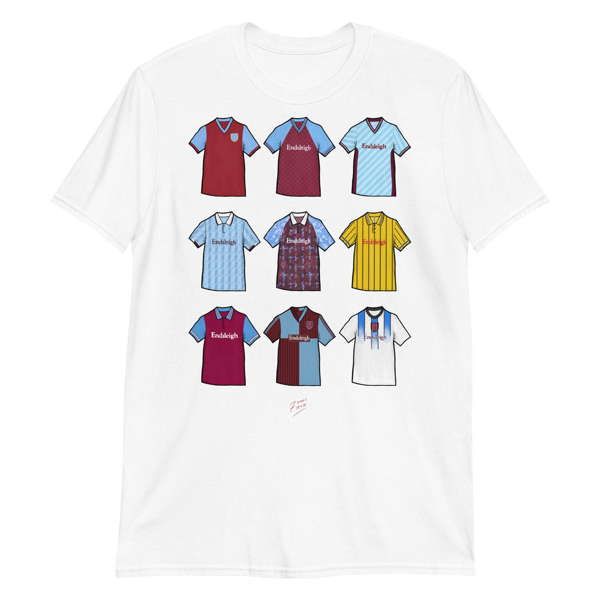 Burnley Inspired Retro Shirts Illustrated T-Shirt