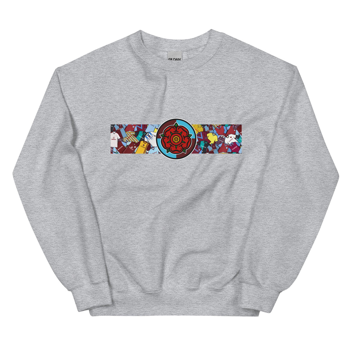 Burnley Lancashire Rose Retro Football Unisex Sweatshirt