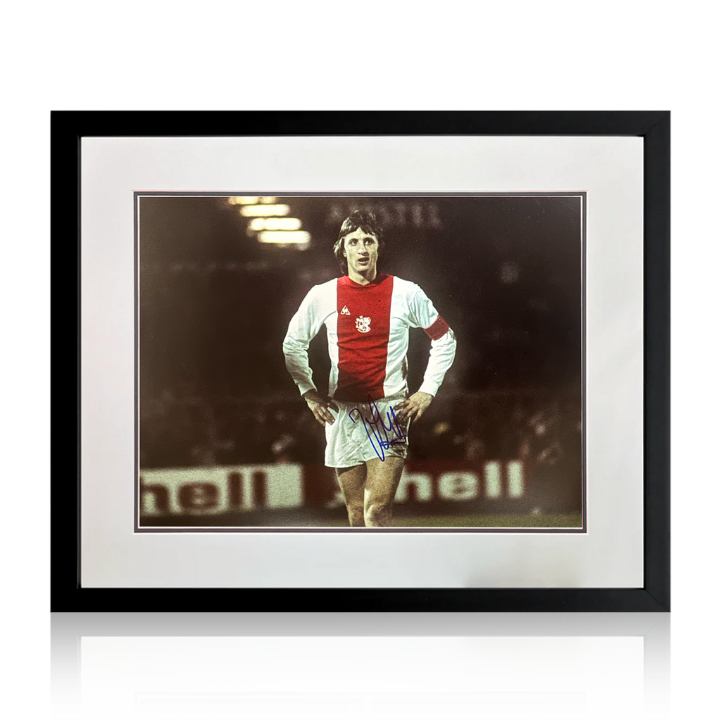 Johan Cruyff Signed AFC Ajax Photo Deluxe Mount Frame (ACG Authentication)