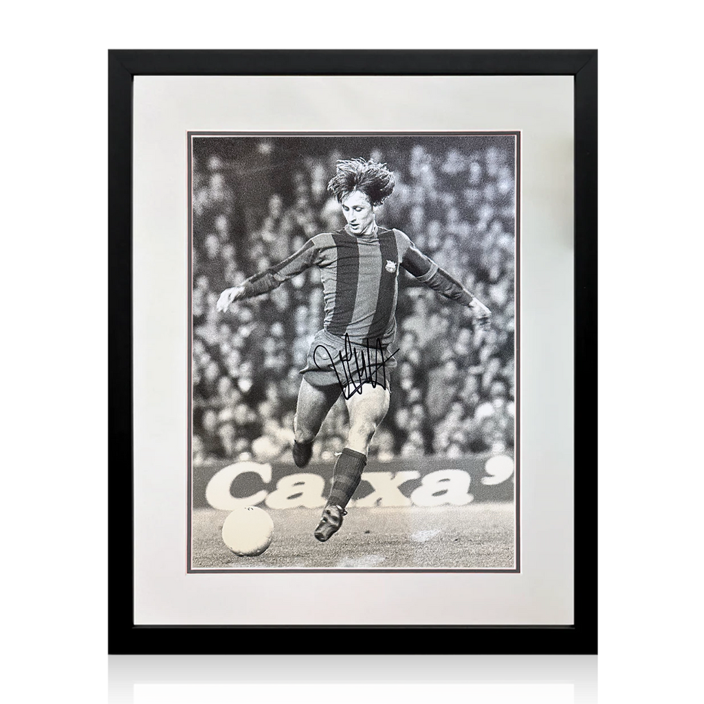 Johan Cruyff Signed FC Barcelona Photo Deluxe Mount Frame (ACG Authentication)