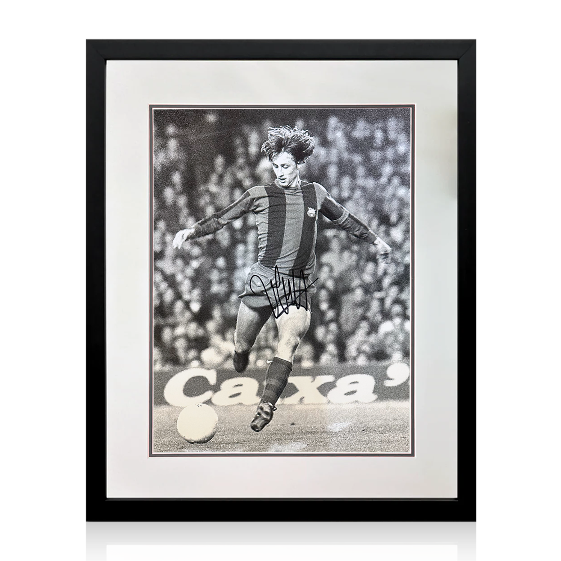 Johan Cruyff Signed FC Barcelona Photo Deluxe Mount Frame (ACG Authentication)